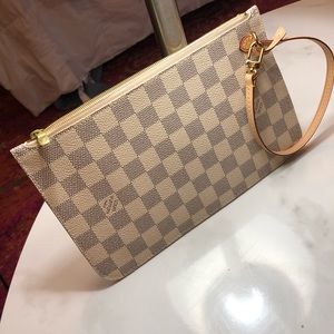 Louis Vuitton Neverfull Clutch - Damier Azur